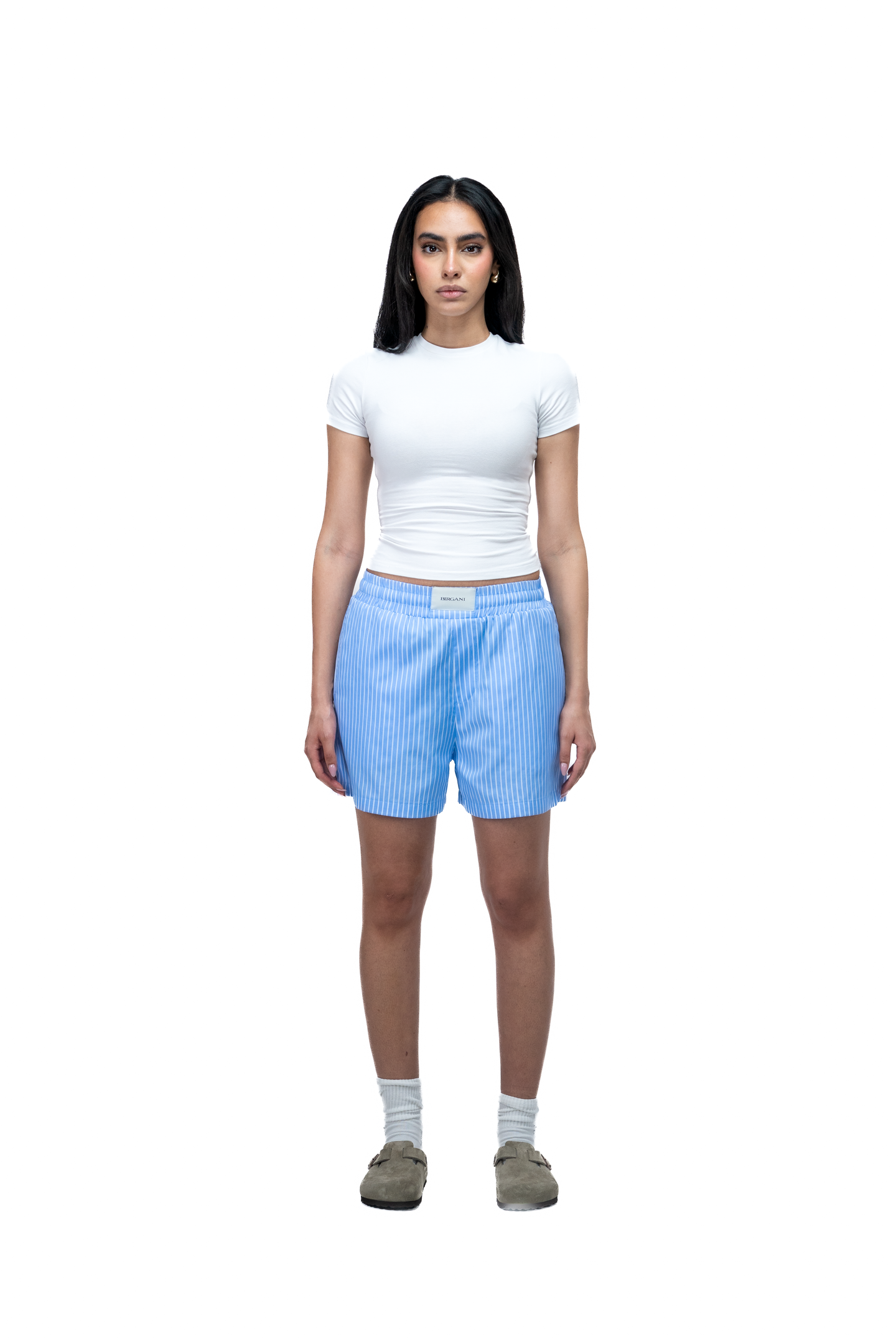 Striped Shorts - Ocean Blue