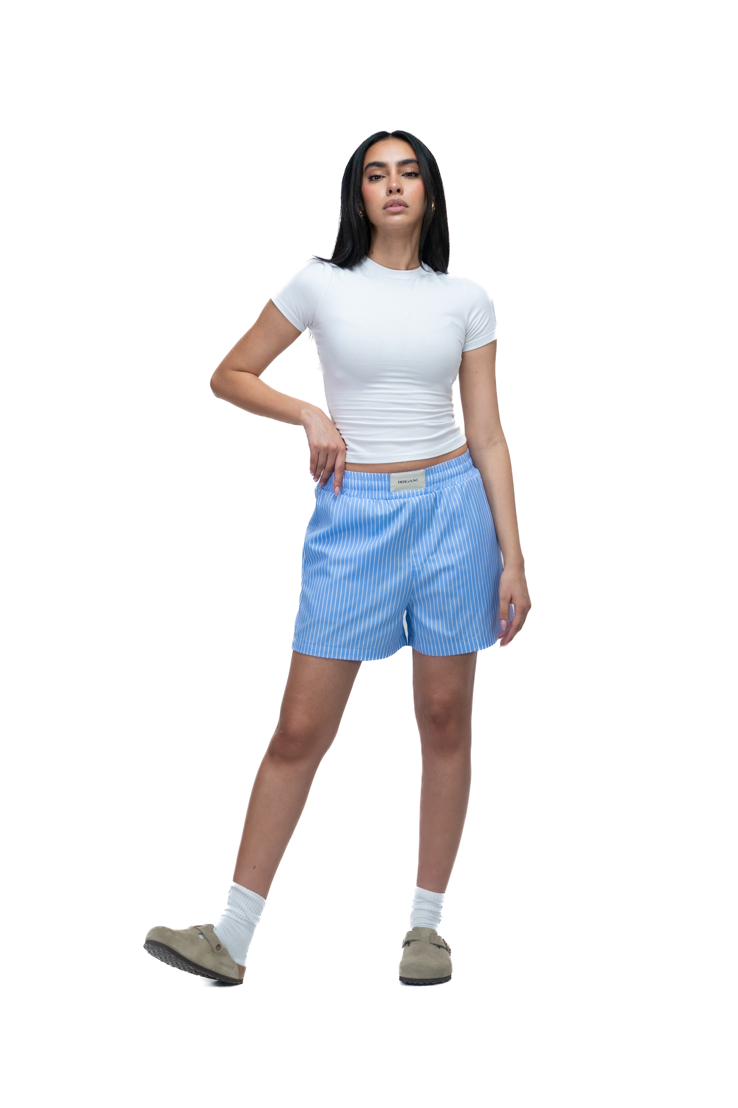 Striped Shorts - Ocean Blue