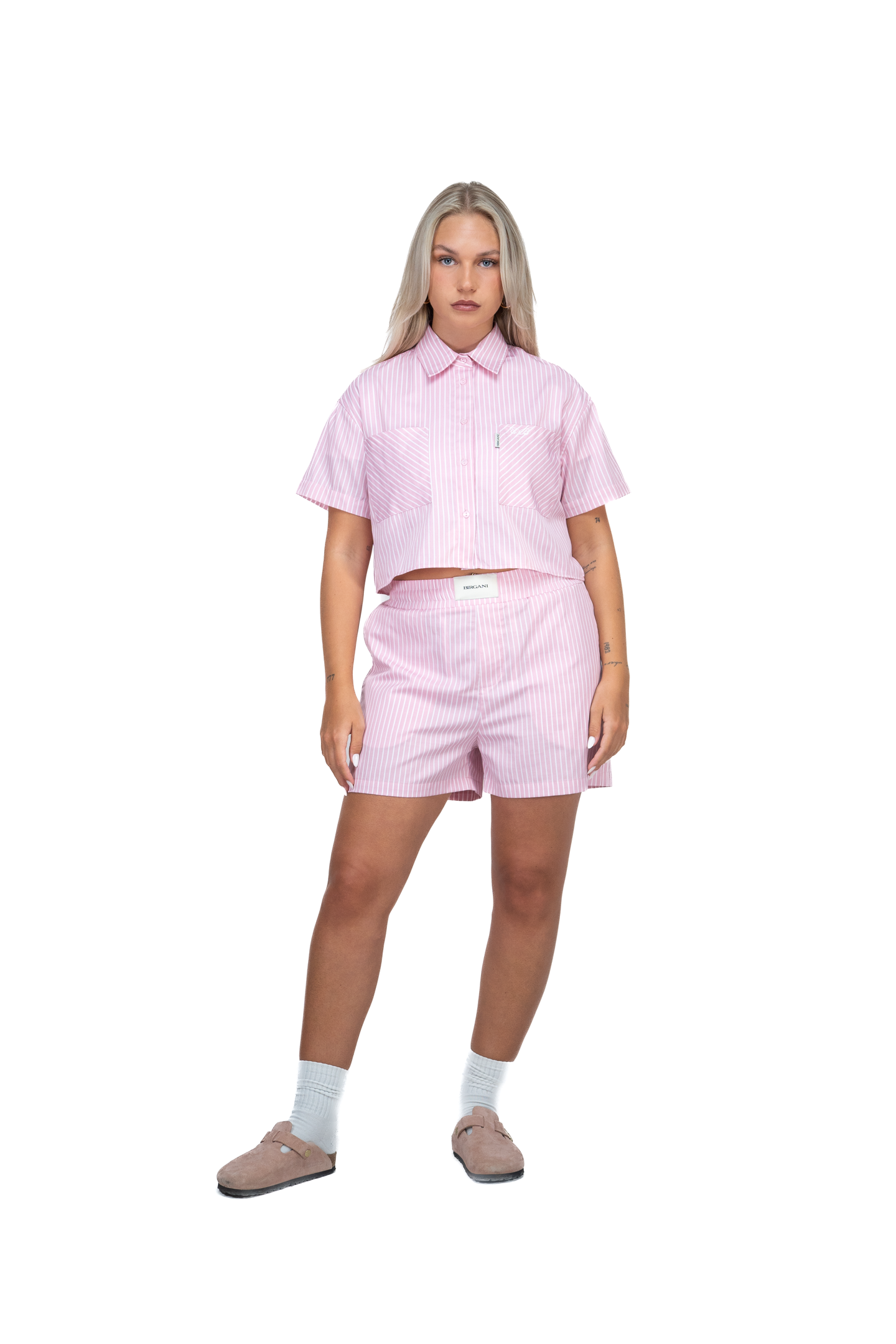 Striped Shirt - blush pink