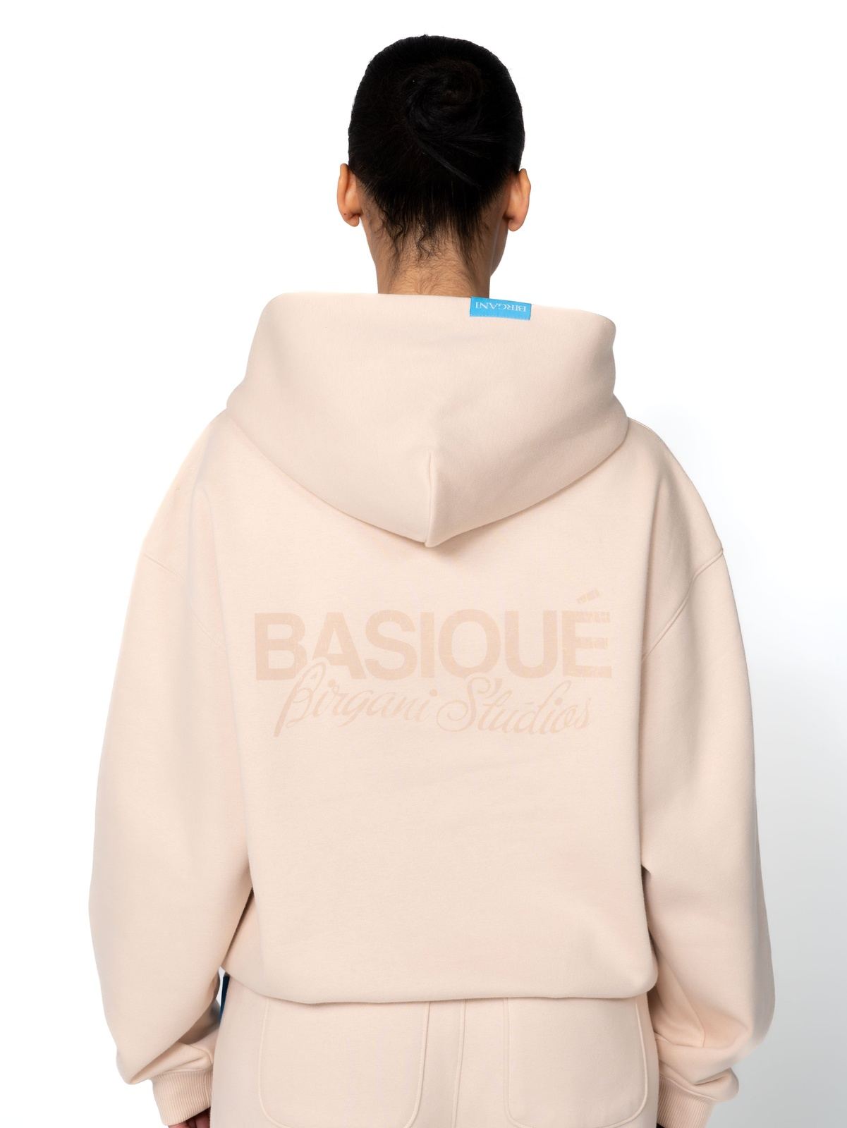 BASIQUÉ Backprint Hoodie - Taupe