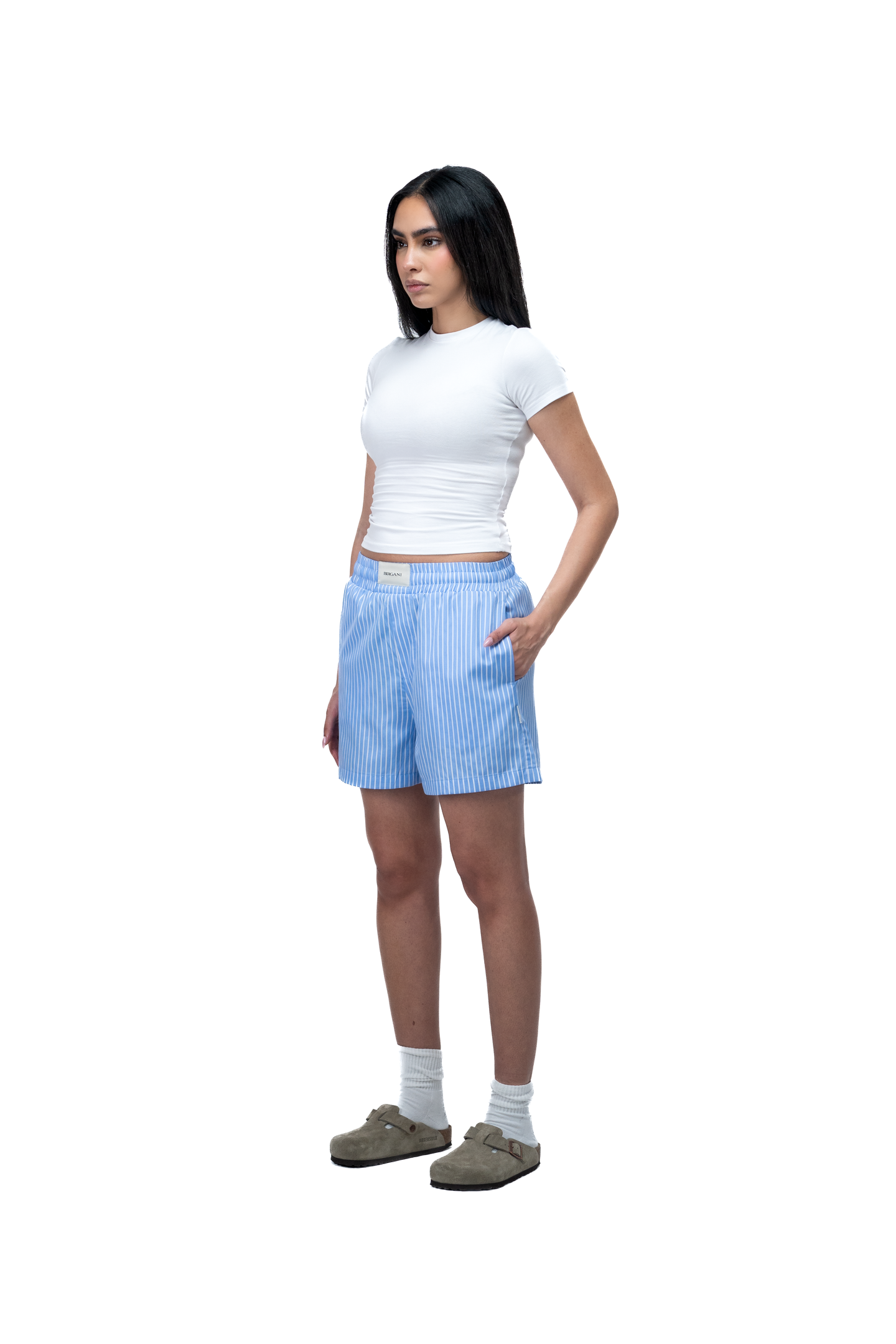 Striped Shorts - Ocean Blue