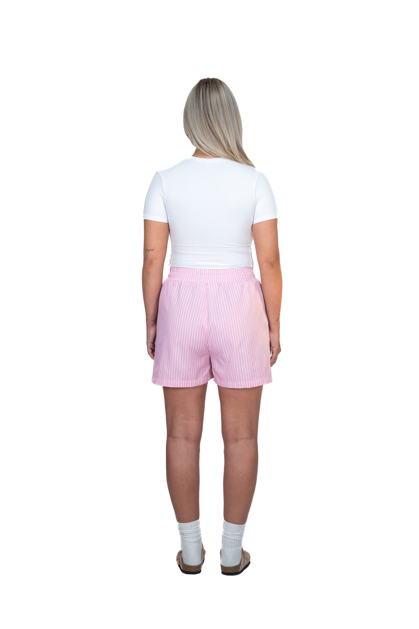 Striped Shorts - Blush Pink