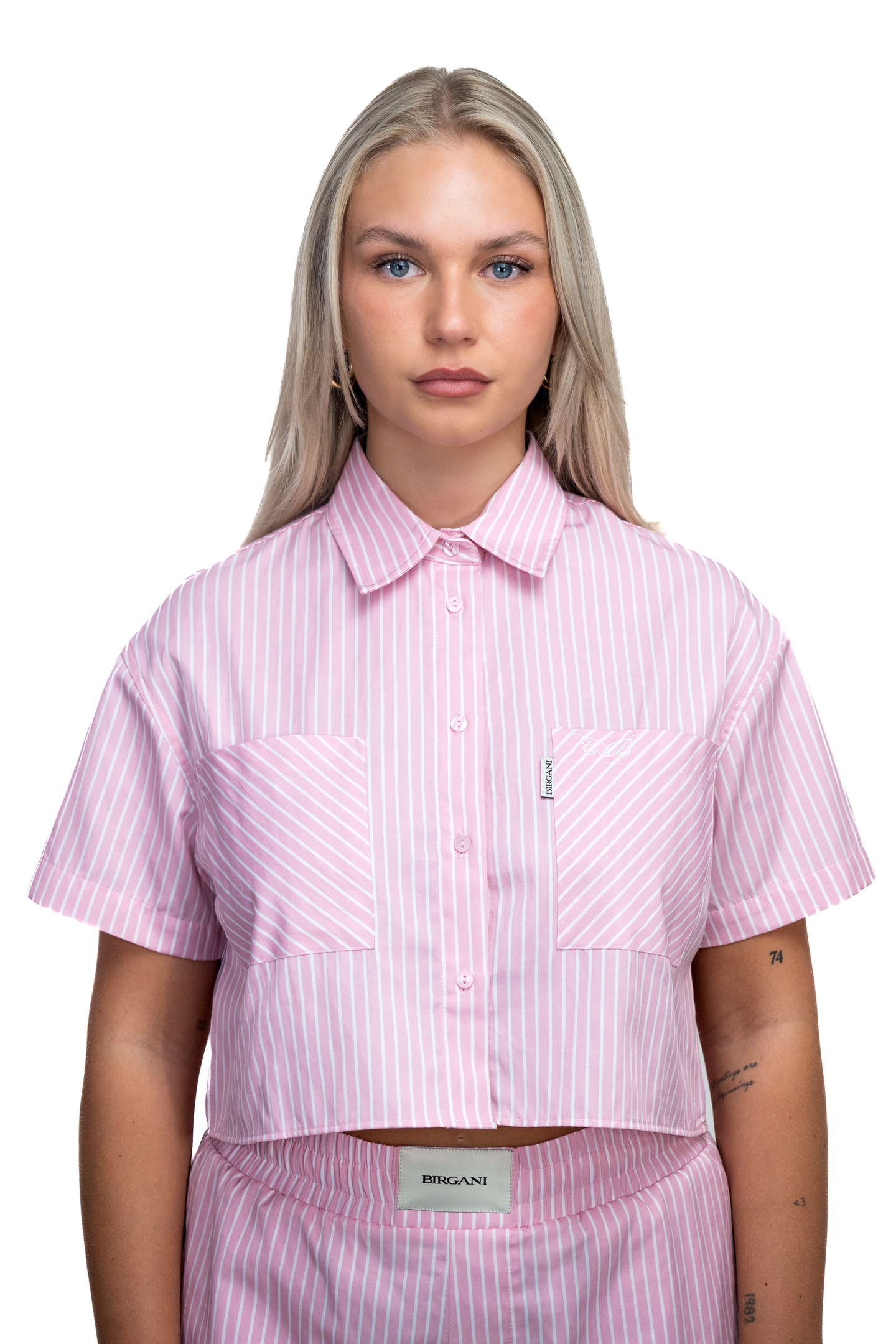 Striped Shirt - blush pink