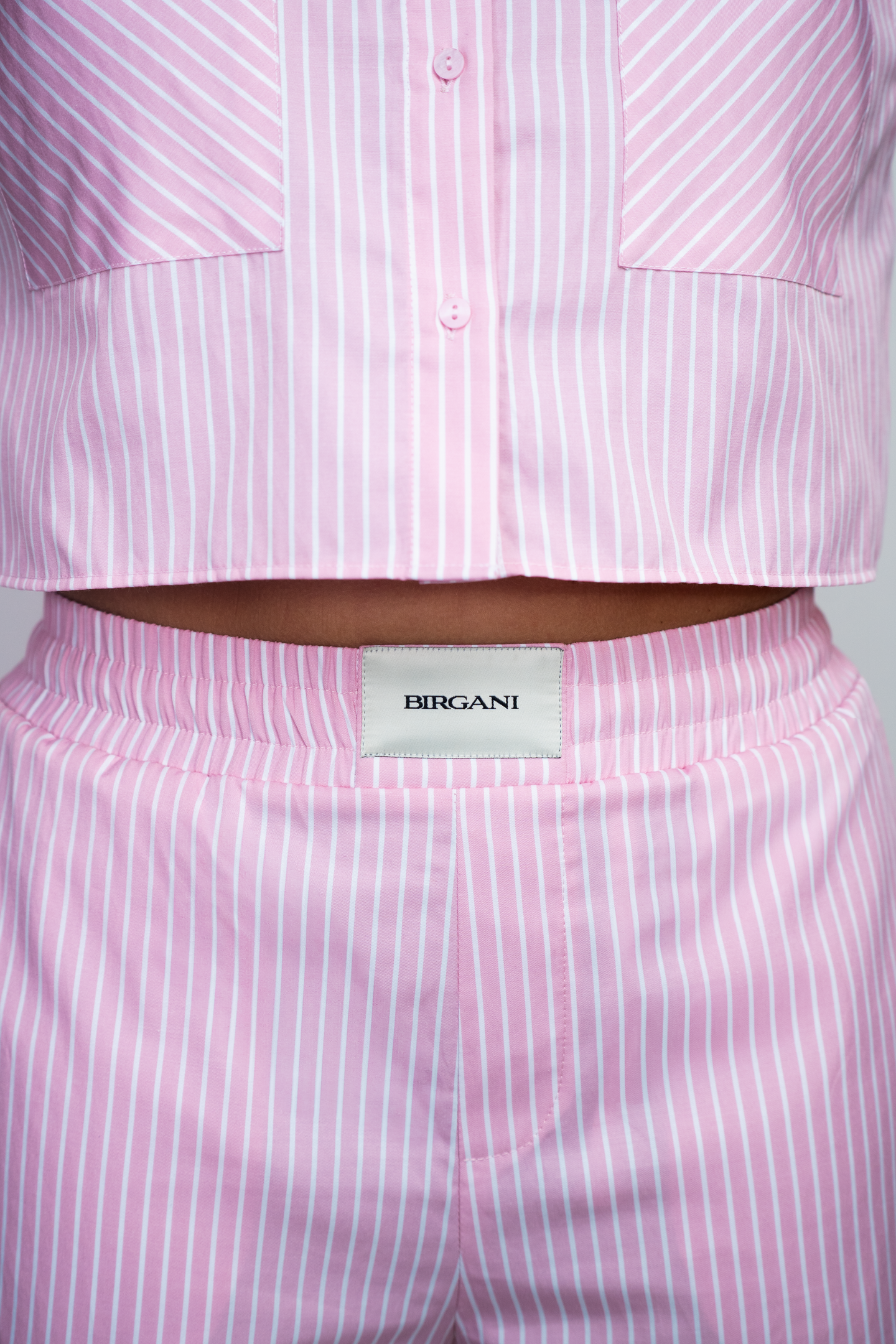 Striped Shorts - Blush Pink