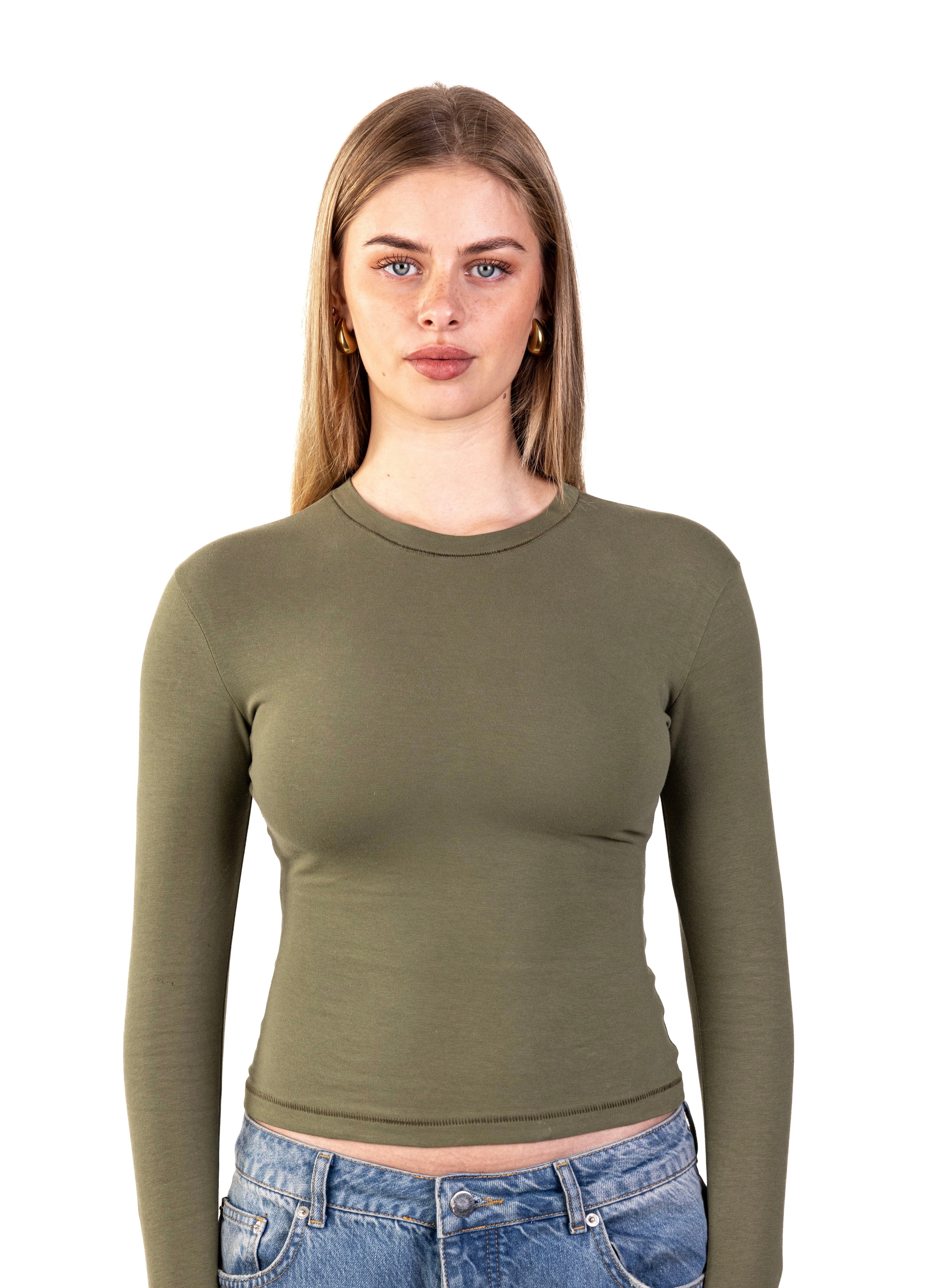 Shape L/S - olive green